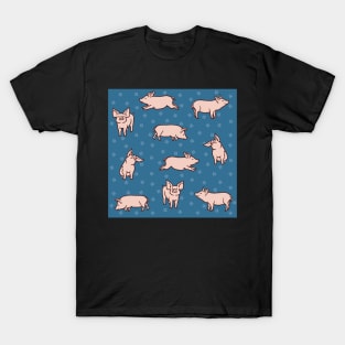 Prussian Blue Pigs T-Shirt